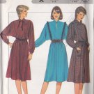 Pullover Western Dress Vintage 80s Size 12-16 Uncut Style 4019 Retro Ladylike Secretary Office Chic