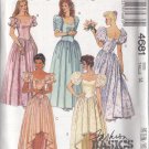 Retro Prom Party Bridesmaid Gown Size 14 Uncut McCall's 4681 Pretty Sweetheart Neckline Basque Waist