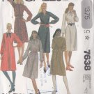 Retro 80s Secretary Schoolteacher Dress Size 10-14 Uncut McCall's 7638 Office Feminine Shirt Dress