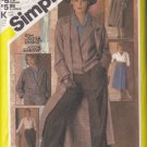 Women's Executive Business Power Separates Size 10 Uncut Simplicity 6576 Duster Coat Skirt Trousers