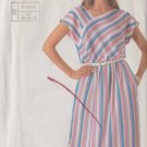 Retro Asymmetrical Bodice 80s Dress Size 10-14 Uncut Simplicity 7525 Stylish Feminine Classy Glamour