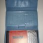 Smooth Leather Steel Blue Checkbook Clutch Wallet Classic Elegant Mod Retro Made in Canada Renwick