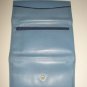 Smooth Leather Steel Blue Checkbook Clutch Wallet Classic Elegant Mod Retro Made in Canada Renwick