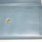 Smooth Leather Steel Blue Checkbook Clutch Wallet Classic Elegant Mod Retro Made in Canada Renwick