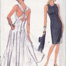 Crisscross Slim Sheath Flared Dress Size 12-16 Uncut Vogue 7988 Tea Garden Party Classic Elegance