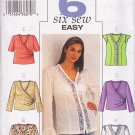Chic Faux Wrap Knit Top Plus Size 22W-26W Uncut Butterick 3784 Trendy Feminine Casual Poet's Blouse