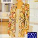 Basic Sleeveless Shift Cardigan Jacket Size 12-16 Uncut Butterick 3535 Easy Dress Cover-up Topper