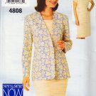 Raglan Sleeve Dress Roomy Cardigan Size 18-22 Uncut Butterick 4808 Basic Chic Tapered Dress Cardigan