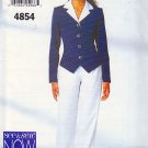 Stylish Chic Pant Suit Outfit Size 14-18 Uncut Butterick 4854 Notched Collar Basic Straight Trousers