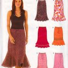 Flirty Flamenco Swirly Ruffled Skirt Sz 8-18 Uncut New Look 6463 Sexy Feminine Trendy Flowing Skirt