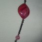 Pretty Pink Salmon Marbled Baubles Opera Necklace Bold Stylish Chunky Plastic Crackled Glass Beads