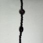 Inky Black Midnight Beaded Opera Necklace Edgy Funky Stylish Chic Disco Ball Hematite Glass Beads
