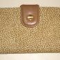 Cream Speckled Brown Suede Calf Leather Kisslock Wallet Elegant Mod Classic Borbonese Redwall Italy