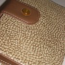 Cream Speckled Brown Suede Calf Leather Kisslock Wallet Elegant Mod Classic Borbonese Redwall Italy