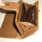 Cream Speckled Brown Suede Calf Leather Kisslock Wallet Elegant Mod Classic Borbonese Redwall Italy