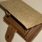 Cream Speckled Brown Suede Calf Leather Kisslock Wallet Elegant Mod Classic Borbonese Redwall Italy