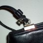Inky Black Vintage Etienne Aigner Purse Shoulder Bag Retro Granny Ladylike Mod Feminine Chic Handbag