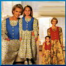 Mother and Daughter Charming Matching Dress All Sizes Uncut Simplicity 0656 Country Cottage 90s Chic