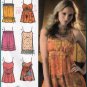 Trendy Flirty Babydoll Camisole Tops Size 6-14 Uncut Simplicity 4279 Sexy Boho Chic Sweetheart Tank