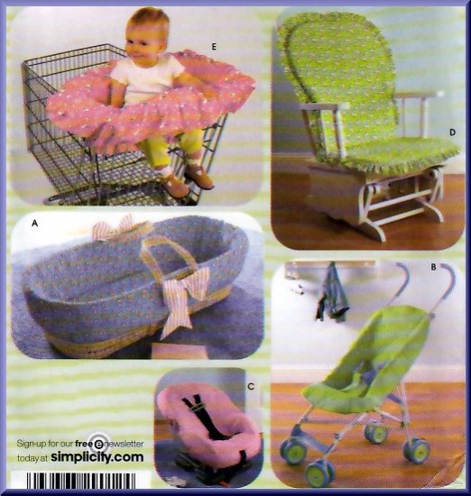 Baby Accessories Home Dec Protective Covers Simplicity Sewing Pattern 4636 Stroller Car Seat Basket