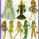 Trendy Clothing 11.5" Dolls Simplicity Sewing Pattern 4719 Evening Bridal Gown Summer Dresses