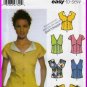 Button Front Top Shaped Bodice Size 4-10 Uncut Simplicity 5059 Gathers Sleeveless Extended Shoulders
