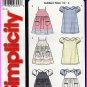 Toddlers' Sundress Pinafore Size 1/2-4 Simplicity Sewing Pattern 5647 Puffy Sleeves Peter Pan Collar