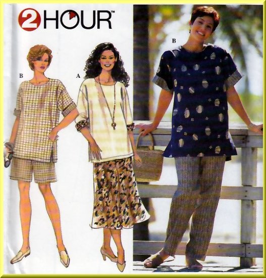 Basic Separates Skirt Top and Pants Plus Size 18W-24W Uncut Simplicity 7221 Simple Casual Relaxed