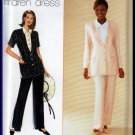 Smart Mock Blouse Jacket and Pants Size 6-10 Uncut Simplicity 7334 Princess Seams Embellished Front