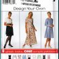 Design Your Own Empire Bodice Dress Size 16-20 Uncut Simplicity 7455 Classic Round Neck Flared Skirt