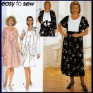 Elegant Draped Flowing Cardigan Dress Plus Size 18W-24W Uncut Simplicity 7558 Pretty Classic Pleats