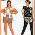 Color Block 90s Shirt and Pants All Sizes Uncut Simplicity 7769 Casual Slim Pants Shirttail Blouse