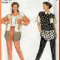 Color Block 90s Shirt and Pants All Sizes Uncut Simplicity 7769 Casual Slim Pants Shirttail Blouse