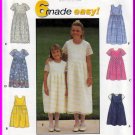 Girl's Full Gathered Skirt Dress Size 8-14 Simplicity Sewing Pattern 8030 Six Made Easy Styles