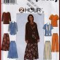 Simple Casual 2-Hour Separates Outfit Size L-XL Uncut Simplicity 8226 Scarf Top Flared Skirt Pants