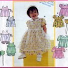 Infants' Dress Pinafore Bonnet Size NB-L Simplicity Sewing Pattern 8538 Special Occasion Outfit