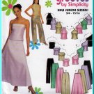 Youth Evening 2-piece Outfit Sz 3/4-9/10 Simplicity Sewing Pattern 9775 Strapless Top Wide Leg Pants