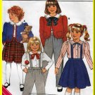 CUT Charming Retro School Girls' Uniform Size 5-6x Butterick 3439 Child's Formal Jacket Blouse Skirt