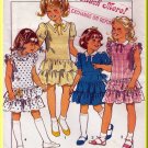 Child's Pretty Ruffled Party Dress Sz 3-5 Uncut Style Sewing Pattern 3824 Puff Sleeves Drop Waist