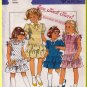 Child's Pretty Ruffled Party Dress Sz 3-5 Uncut Style Sewing Pattern 3824 Puff Sleeves Drop Waist