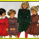 Girl's Long Sleeve Party Dress Sz 2-4 Uncut Style Sewing Pattern 4838 Gathered Skirt Ruffled Collar