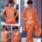 Chic Women's Three Piece Pant Suit Sz 10-20 Uncut Burda 4287 Ladylike Feminine Vest Business Attire