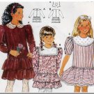 Girls' Ruffled Party Dress Size 4-10 Burda Sewing Pattern 5320 Dainty Puff Sleeves Gathered Skirt