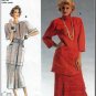 Women's Topstitched Jacket and Pleated Skirt Sz 8-40 Uncut Burda 6006 Safari Utilitarian Crisp Linen