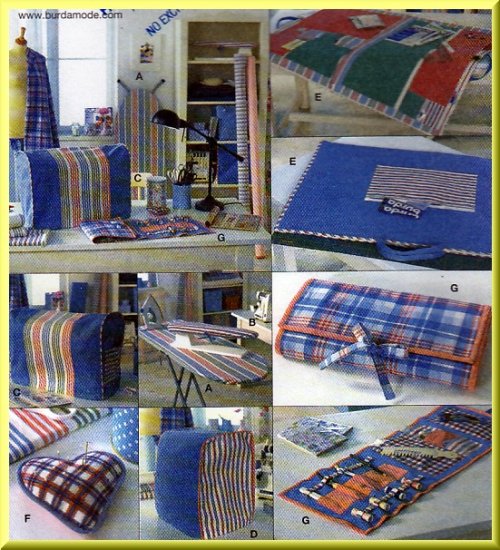 Sewing Accessories Iron Sleeve Board Burda Sewing Pattern 7980 Serger Machine Pin Cushion Carryall