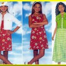 Fun Girl's Summer Dress and Jacket Size 12-14 Butterick Sewing Pattern 4838 Funky Blossom Outfit
