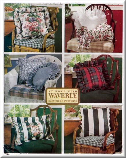 Fancy Throw Pillows Cushions Butterick Sewing Pattern 6097 Waverly Bedroom Shams Heart Neckroll