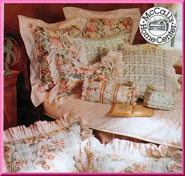 Home Dec Pillow Cushion Essentials McCall's Sewing Pattern 7529 Shams Neckroll Neck Pillow Wedge