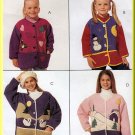 Fun Applique Girl's Fleece Jacket Size Xs McCall's Sewing Pattern 7894 Playful Shapes Color Block