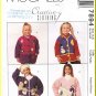 Fun Applique Girl's Fleece Jacket Size Xs McCall's Sewing Pattern 7894 Playful Shapes Color Block